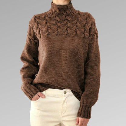 Emma™ | Elegant Cable Knit Sweater