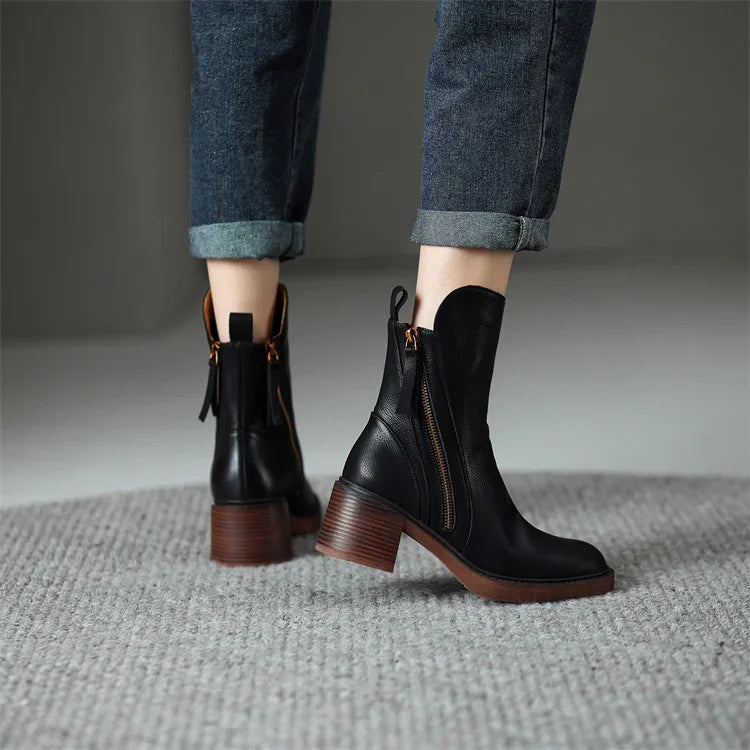 Linnea™ | Leather Ankle Boots