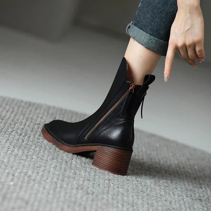 Linnea™ | Leather Ankle Boots