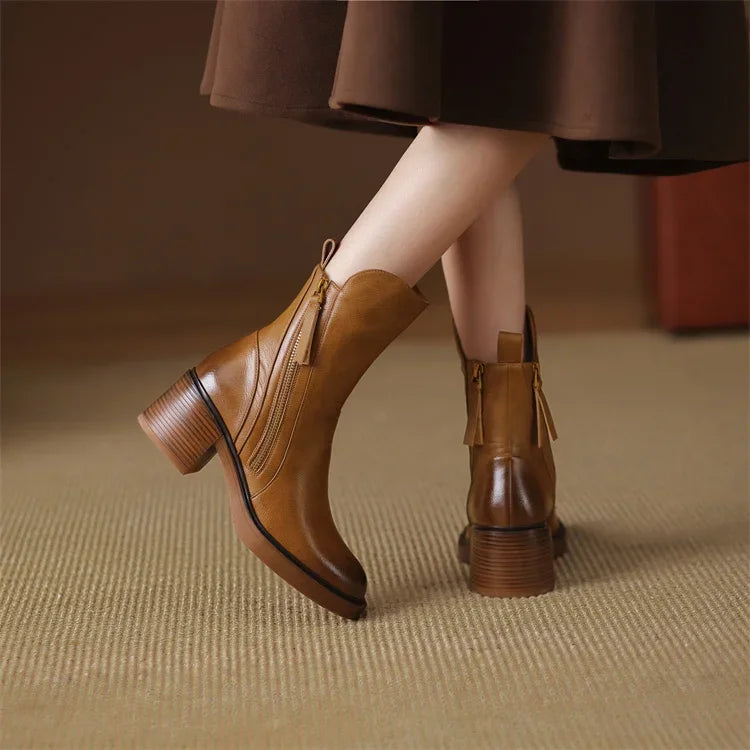 Linnea™ | Leather Ankle Boots