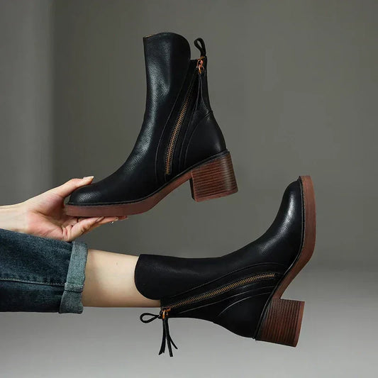 Linnea™ | Leather Ankle Boots